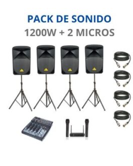 Pack de Sonido 1200W + Micros
